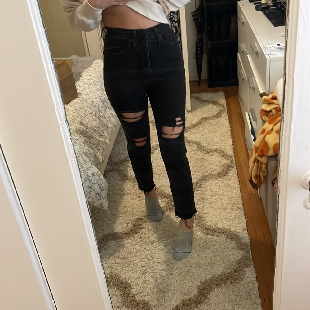 Ripped mom jeans madewell size 24